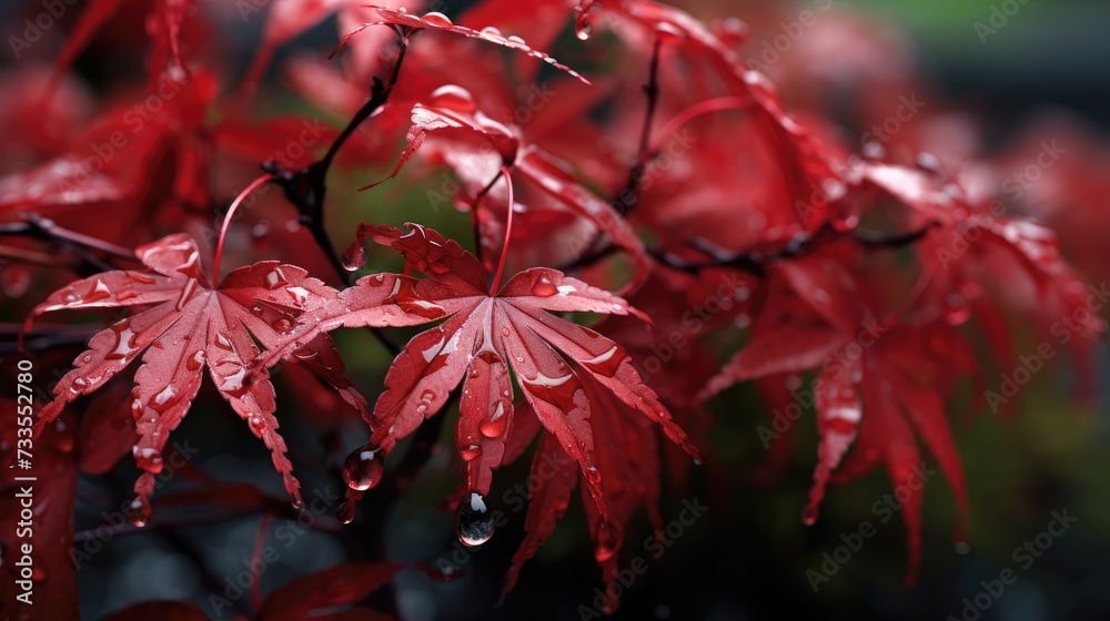 Japanese maple close-up, Hyper Real