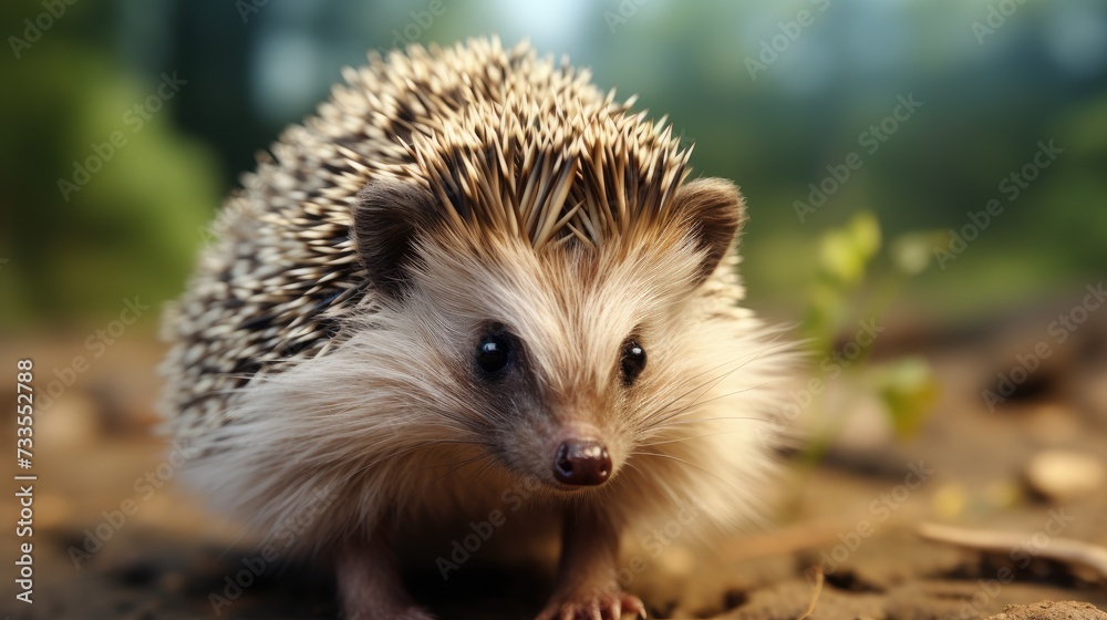 Hedgehog close-up, Hyper Real Hedgehog close-up, Hyper Real