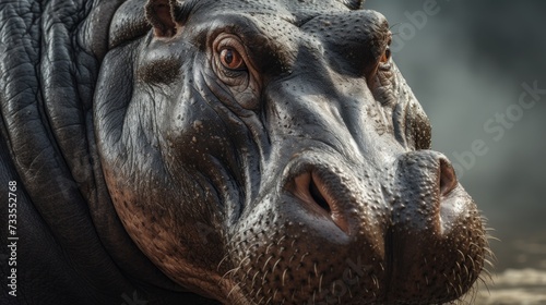 Hippopotamus close-up, Hyper Real © Gefo