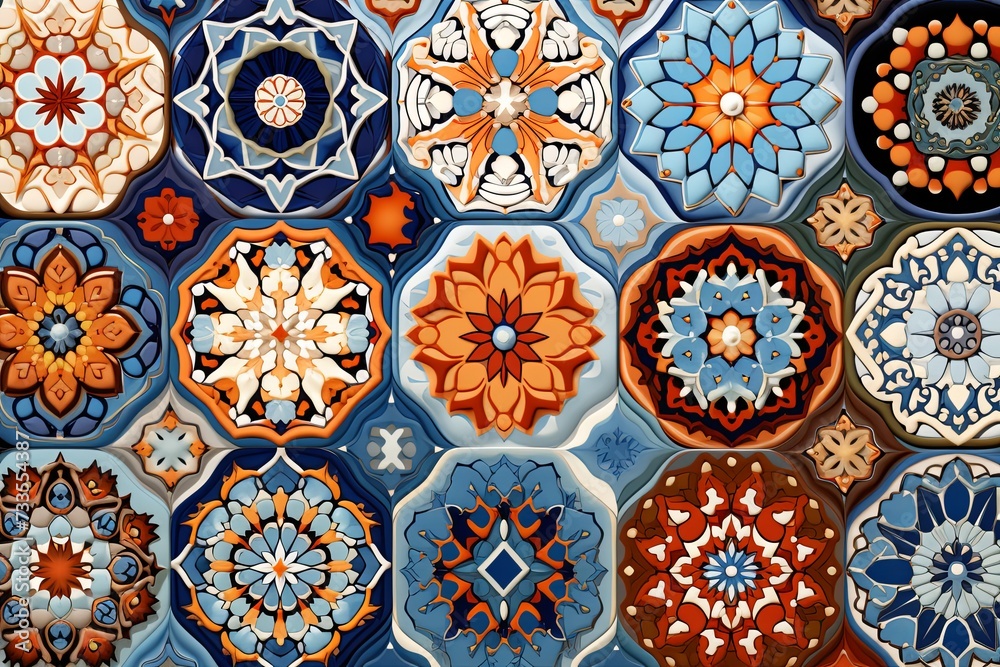Colorful ceramic patterns 