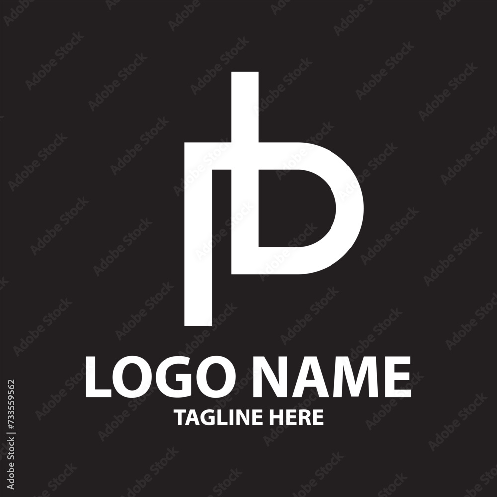 Obraz premium PB linked logo design vector