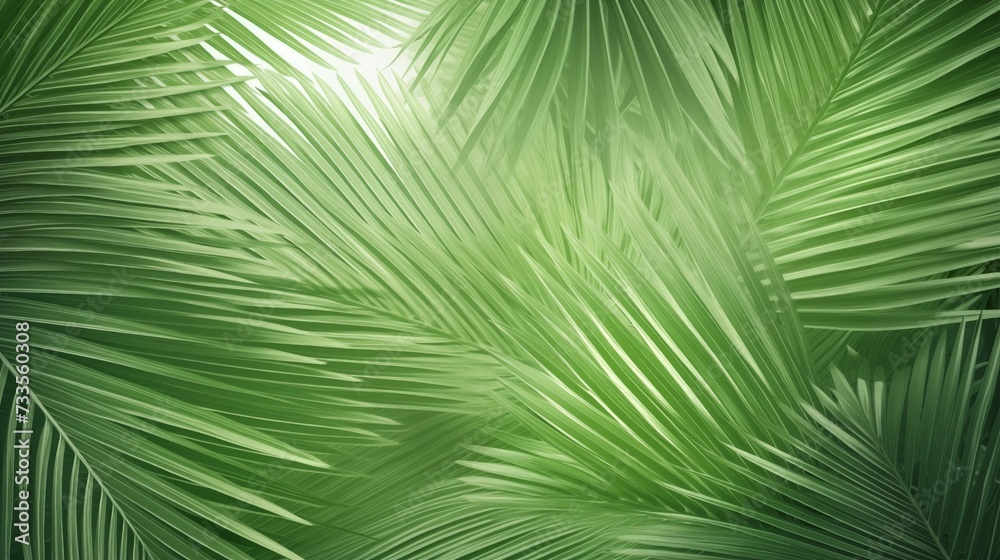 Light Palm Tree Leaves Background. Generative AI Light Palm Tree Leaves Background. Generative AI