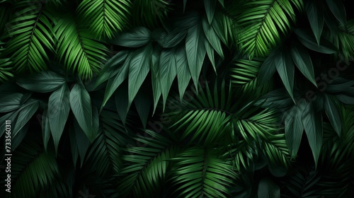 Forest Leaves Background. Generative AI