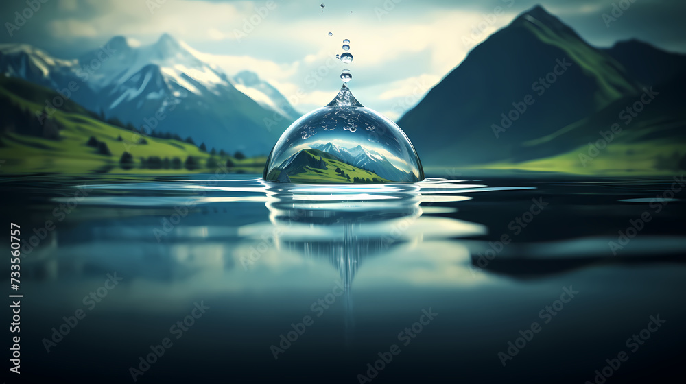 World water day concept, idea of saving water and protecting world environment World water day concept, idea of saving water and protecting world environment