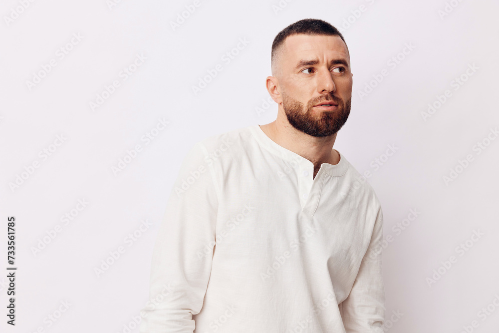 Confident man background background portrait handsome face beard adult person casual man isolated Confident man background background portrait handsome face beard adult person casual man isolated