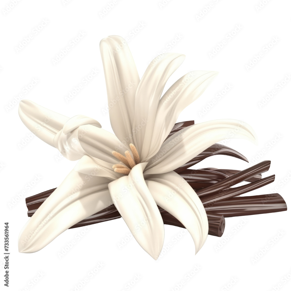 Naklejka premium Vanilla PNG Cutout, Generative AI