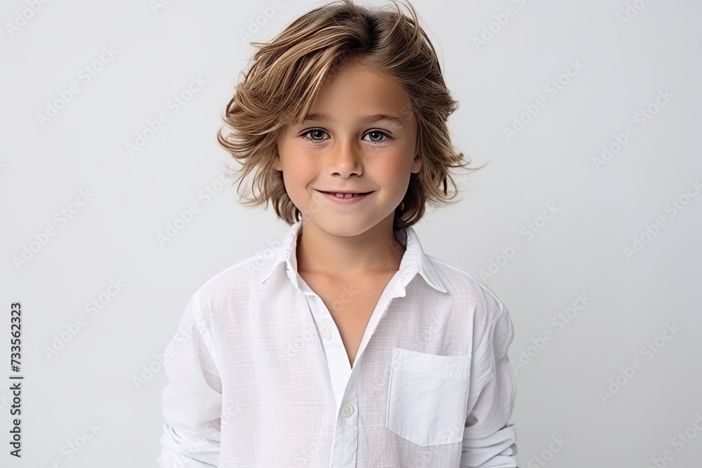 Portrait of a beautiful little boy smiling at the camera. Studio shot. Portrait of a beautiful little boy smiling at the camera. Studio shot.