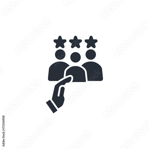 Candidate voting icon. vector.Editable stroke.linear style sign for use web design,logo.Symbol illustration.