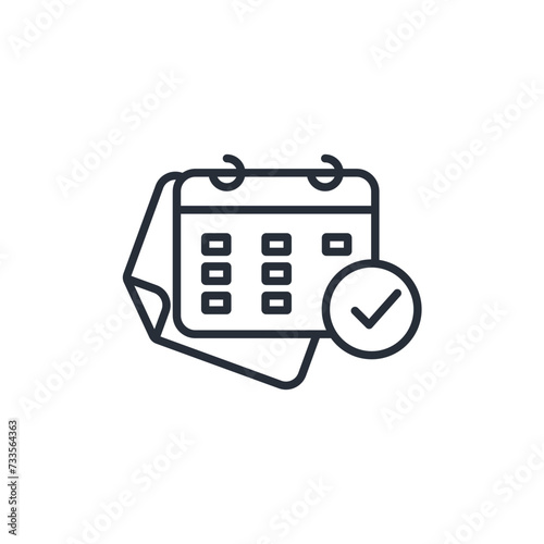 date icon. vector.Editable stroke.linear style sign for use web design,logo.Symbol illustration.