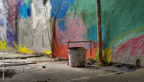 Wallpaper Mural graffiti on the wall,For an artist palette with brushes, you could try setting up a scene with a wooden palette loaded with colorful paint swatches and surrounded by various paintbrushes of different  Torontodigital.ca