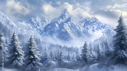 Spectacular snow-dusted peaks