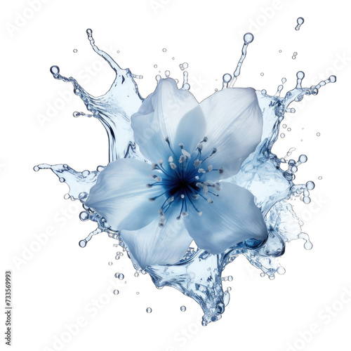 flower made of water splash png