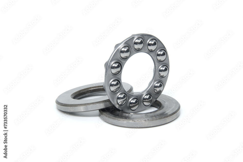 Thrust ball bearing isolated on white background Thrust ball bearing isolated on white background