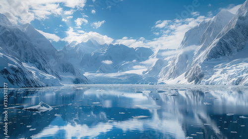 Majestic mountain glaciers and glacial lakes © Veniamin Kraskov