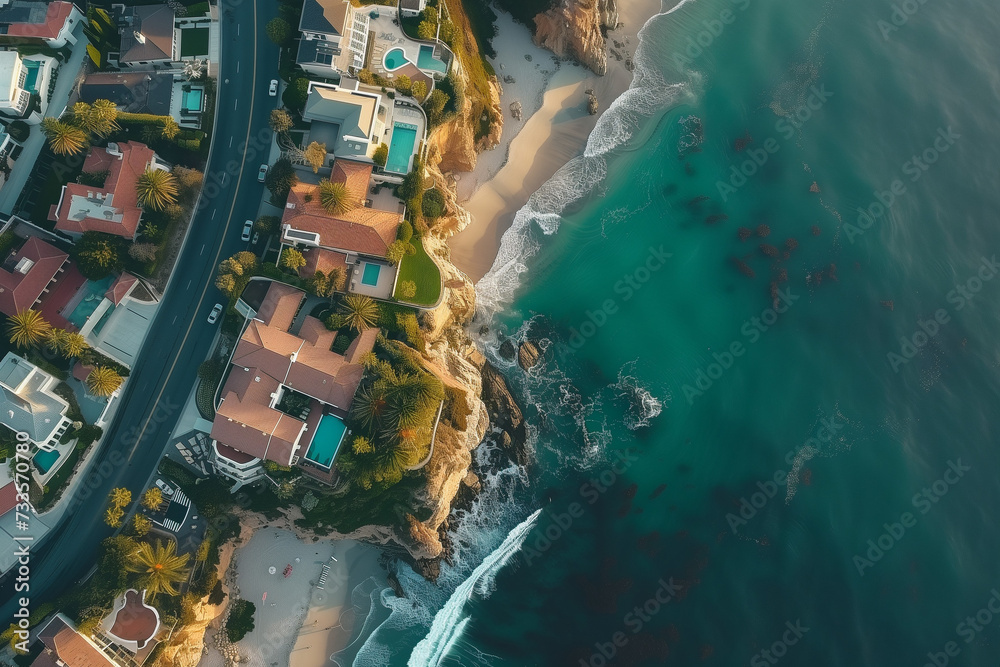 Aerial of Laguna Beach, California