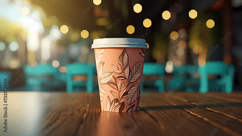 Coffee top view commercial photography, top down view with space for text Coffee top view commercial photography, top down view with space for text