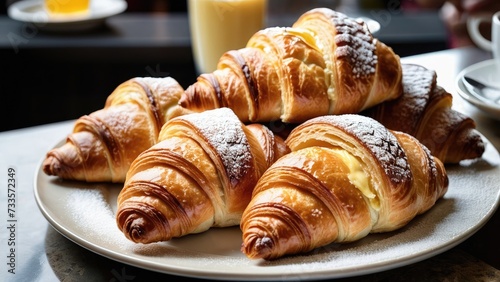 French croissants in a Parisian cafe © dreambender