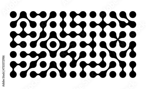 Metaball Connect Dot Set. Vector Circle Shapes. Abstract Geometric Dots. Morphing Blob Elements