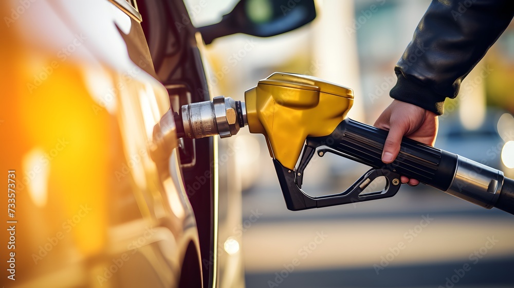 a close up image of a hand filling up a car with gas at a gas station a close up image of a hand filling up a car with gas at a gas station