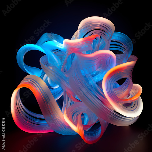 Abstract patterns created with light painting.
