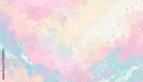 pastel tone hand drawn abstract watercolor painting wallpaper, 16:9 widescreen background photo