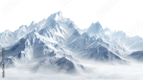 Majestic mountains covered in snow