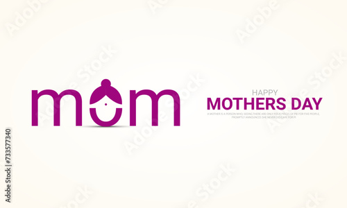 Happy Mother's Day. Mother's day creative design for social media banner, poster 3D Illustration