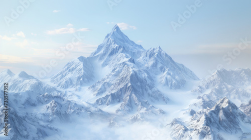 Majestic mountains covered in snow © Venka