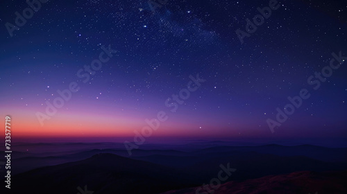 The moment when sunset kisses the night, welcoming the first stars