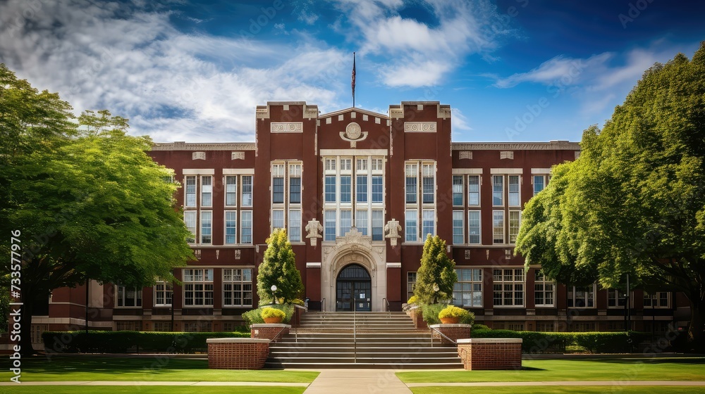 education high school building