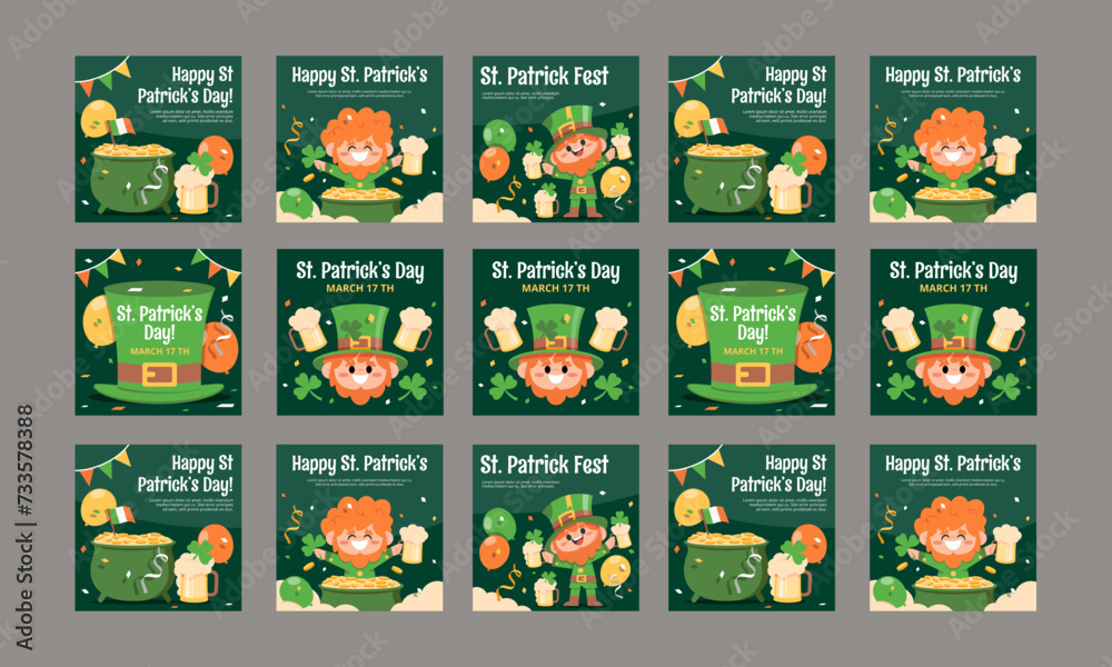 happy celebrate patrick day vector illustration flat design happy celebrate patrick day vector illustration flat design