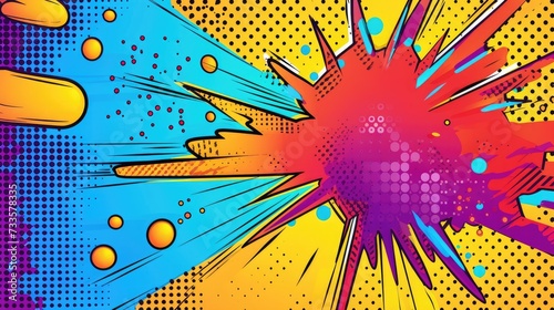 Pop art vibes come alive with dynamic comic bubbles, injecting energy and playfulness, Ai Generated