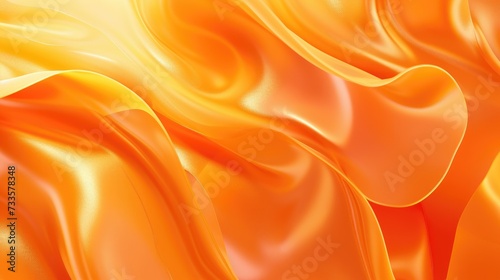 Abstract brilliance unfolds with orange shiny matte shapes, infusing vibrancy and modernity, Ai Generated.
