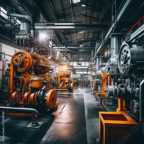 Industrial machinery in a manufacturing plant © Cao