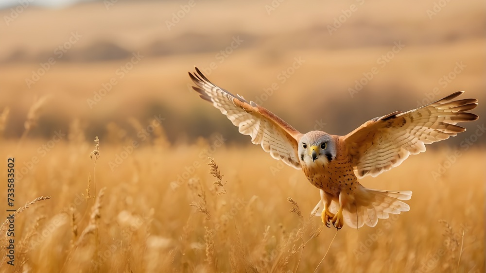 red tailed hawk in wheat field, Confident kestrel skillfully hunting above a golden meadow red tailed hawk in wheat field, Confident kestrel skillfully hunting above a golden meadow