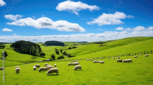 grazing sheep farm
