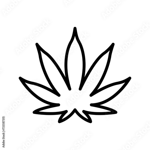 marijuana leaf icon color editable