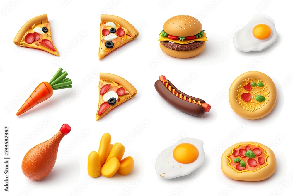 Naklejka premium fast food