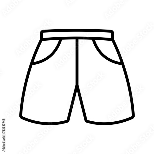 Swim Shorts concept line icon color editable