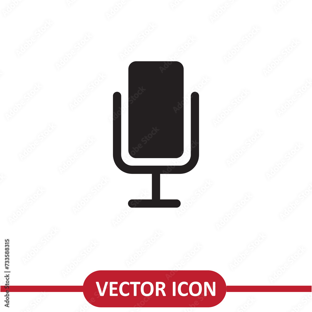 Recorder microphone vector flat simple illustration on white background..eps