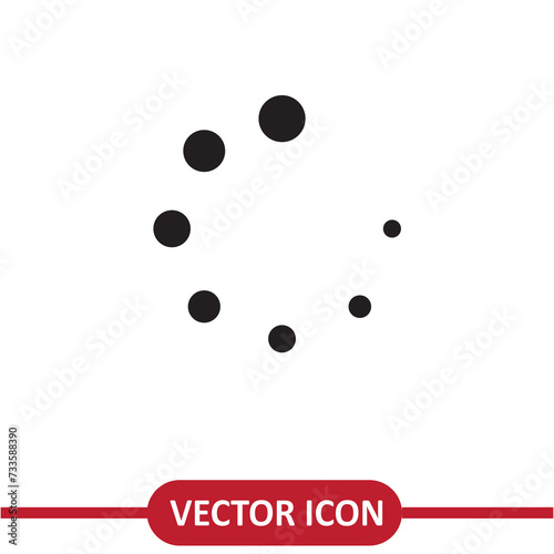 Spinner of dots icon simple flat trendy style vector illustration on white background..eps
