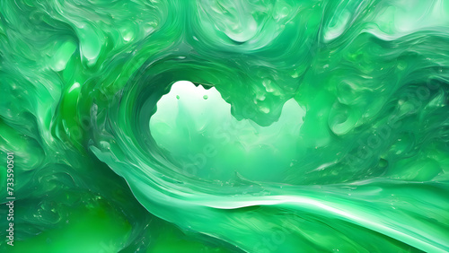 abstract green liquid digital art hd widescreen wallpaper 