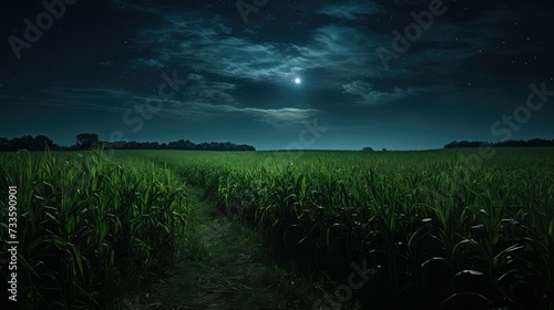 agriculture corn field night
