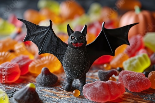  bat with pumpkin