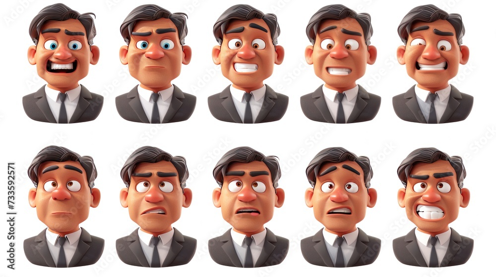 boss with different expressions boss with different expressions