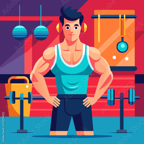 person exercising in gym