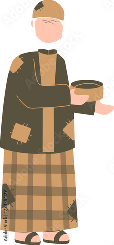 Homeless person Illustration, beggar Illustration 
