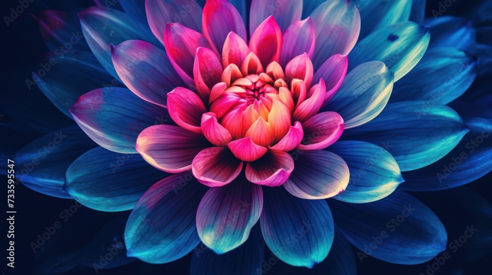 colorful lotus flower pattern