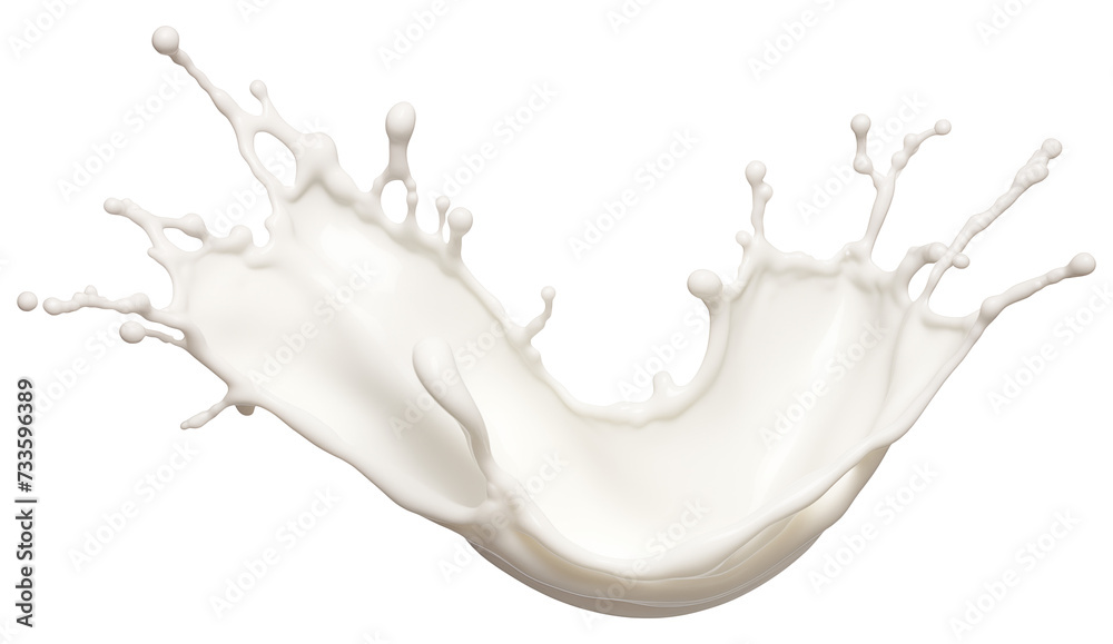 Splash milk Isolated on a transparent background Splash milk Isolated on a transparent background