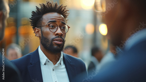  young entrepreneur of an underrepresented ethnicity pitching a business idea to a diverse group of investors, emphasizing diversity in entrepreneurship and innovation.